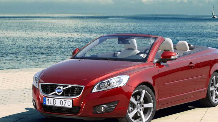 2010 Volvo C70 In Red Near Sea